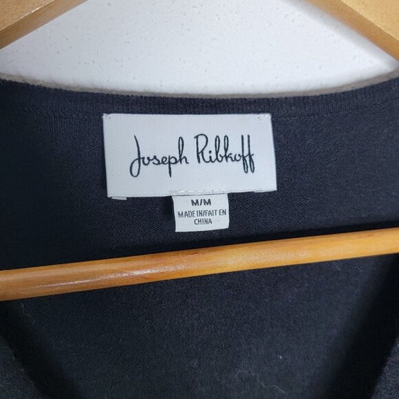 Joseph Ribkoff Black / White /‎ Pink Cut Out Half Sleeves V-Neck Women's Top M - Picture 5 of 5